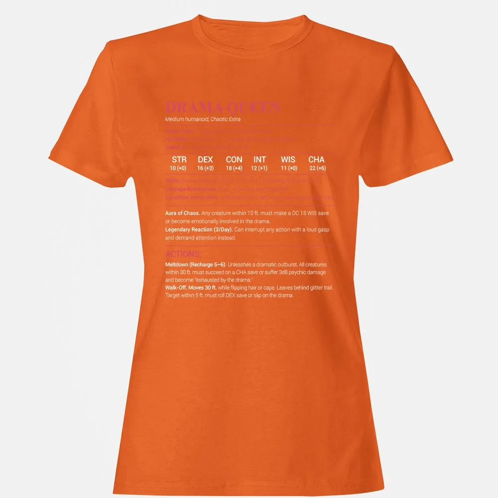 Drama Queen Women's T-Shirt - Orange - 11