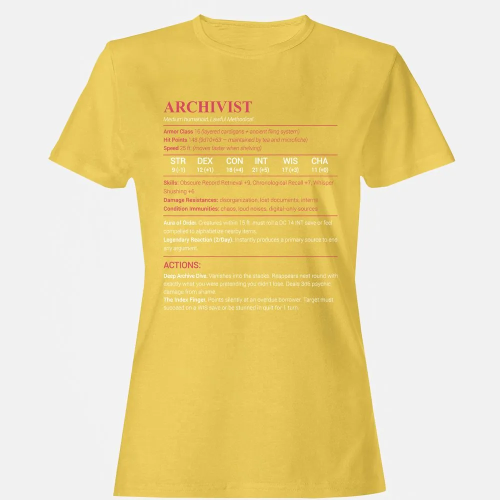 Archivist Stats Women's T-Shirt - Daisy - 4