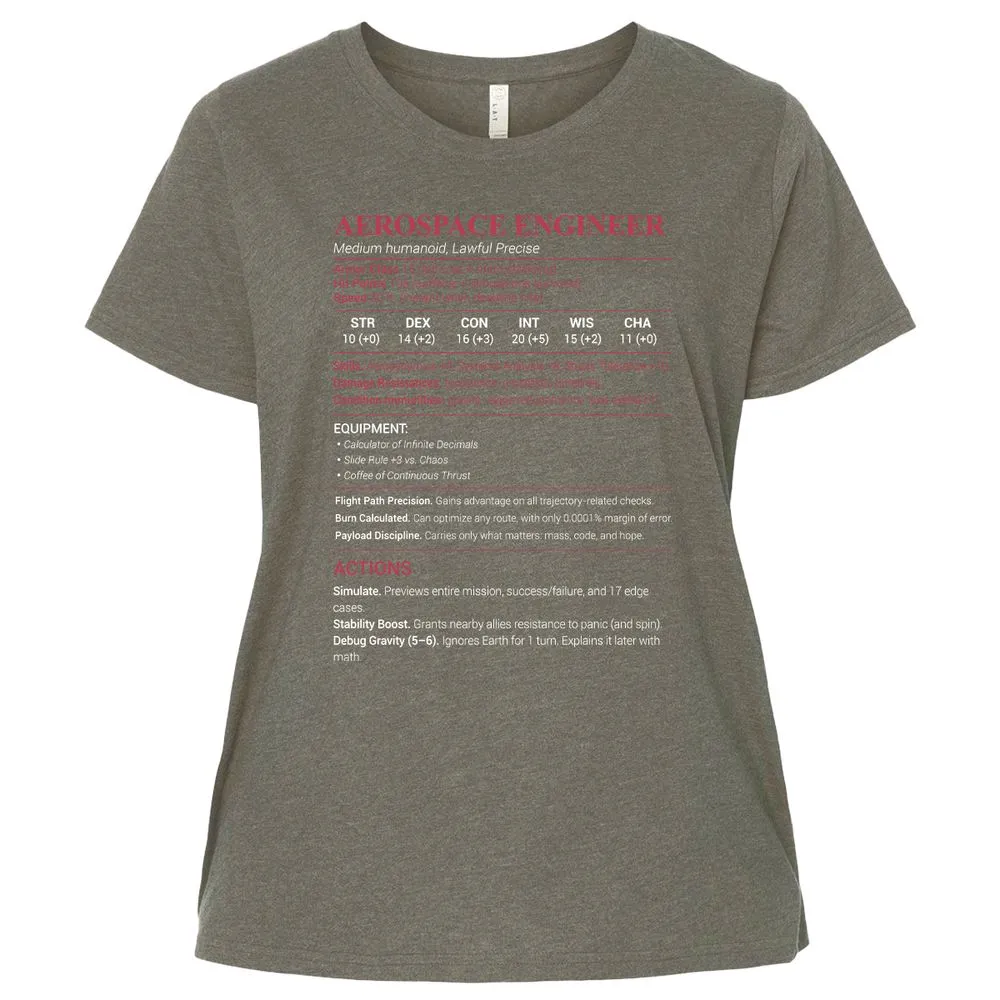 Aerospace Engineer Ladies Curvy Jersey - Bamboo Blackout - 2