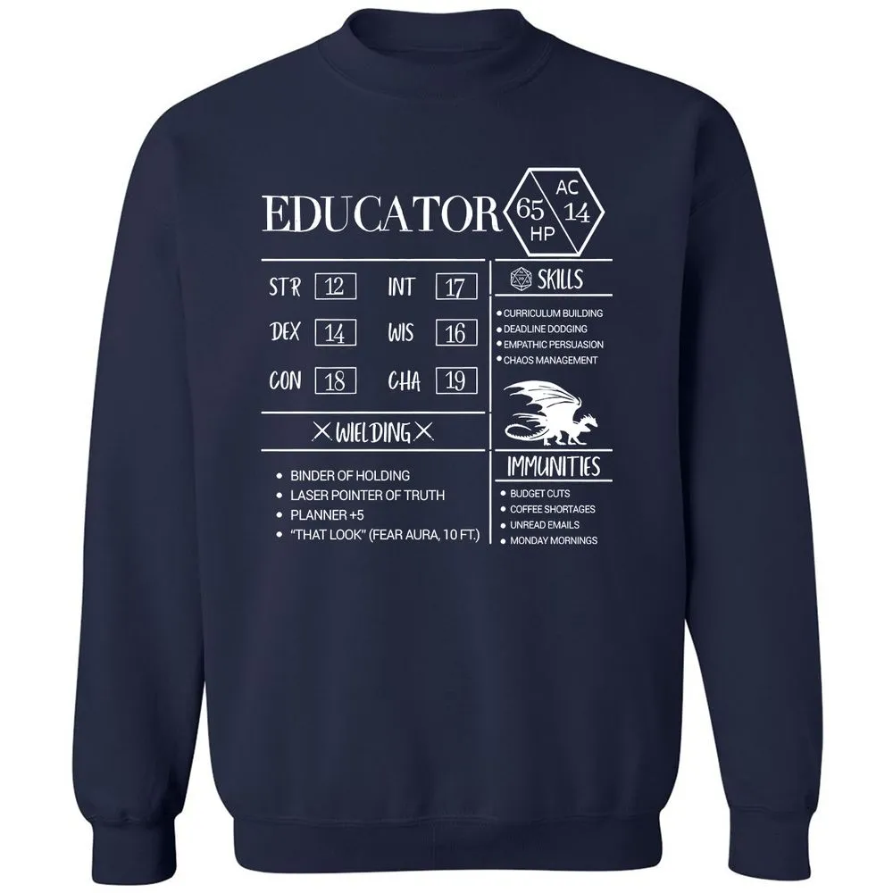 Educator New Classic Unisex Sweatshirt - Navy - 2