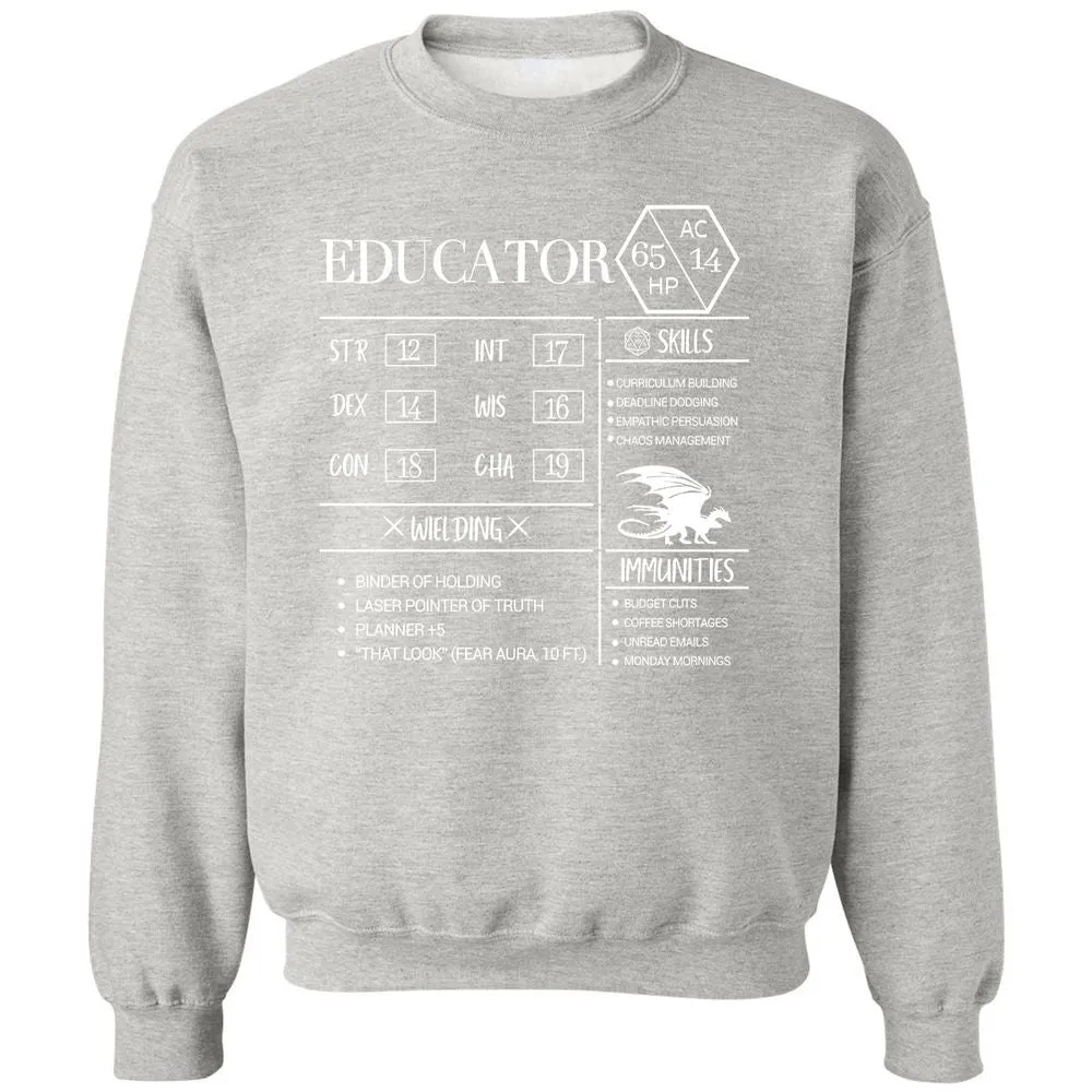 Educator New Classic Unisex Sweatshirt - Ash - 8