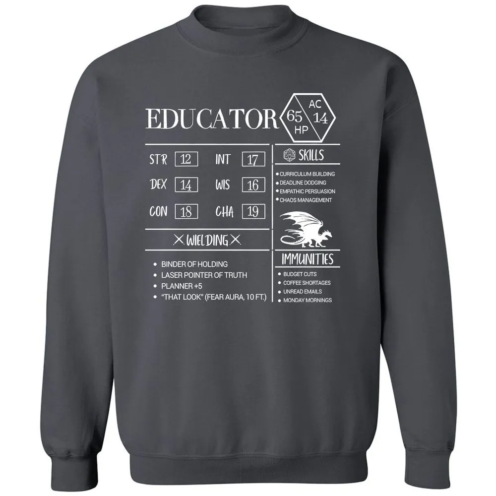 Educator New Classic Unisex Sweatshirt - Charcoal - 7