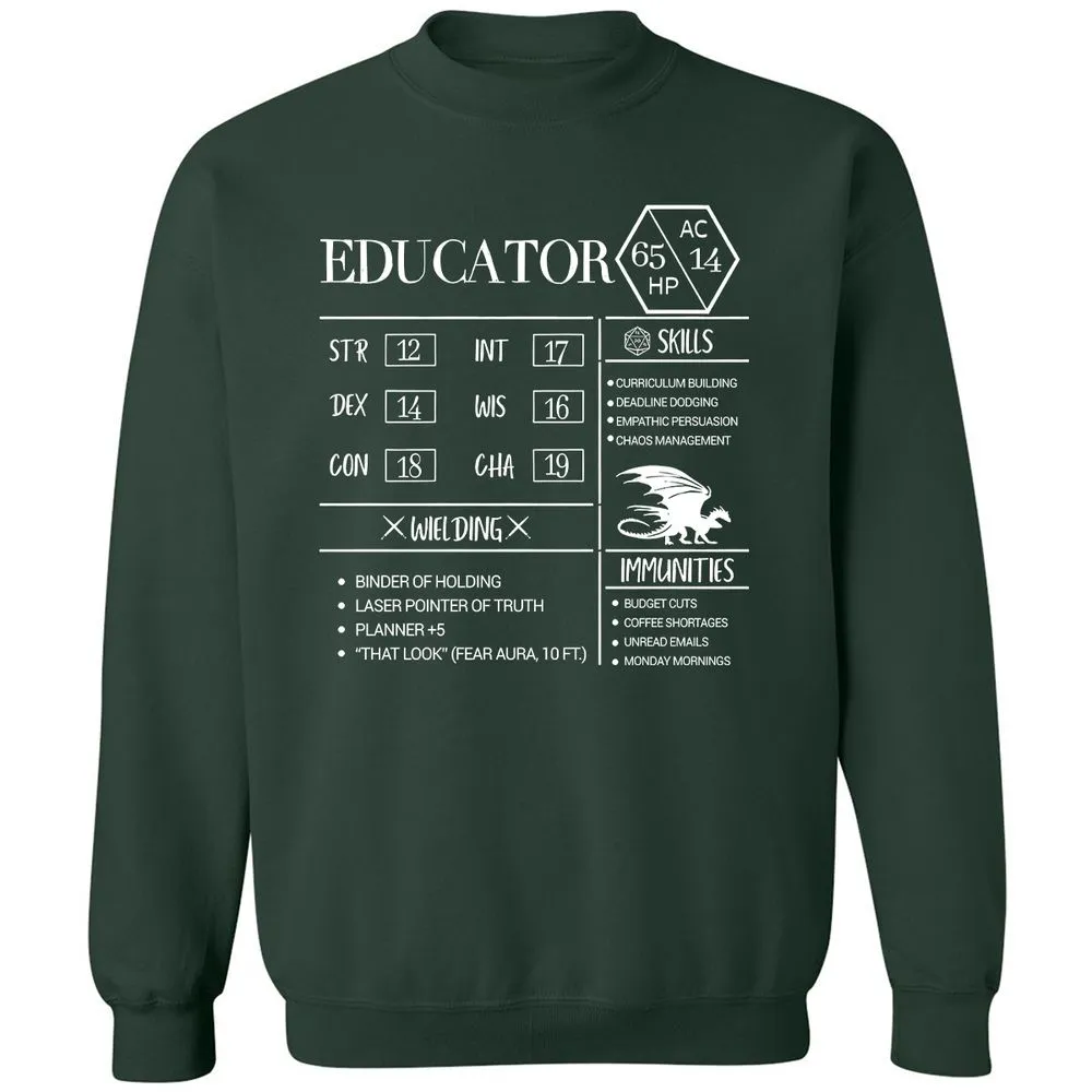 Educator New Classic Unisex Sweatshirt - Forest Green - 4