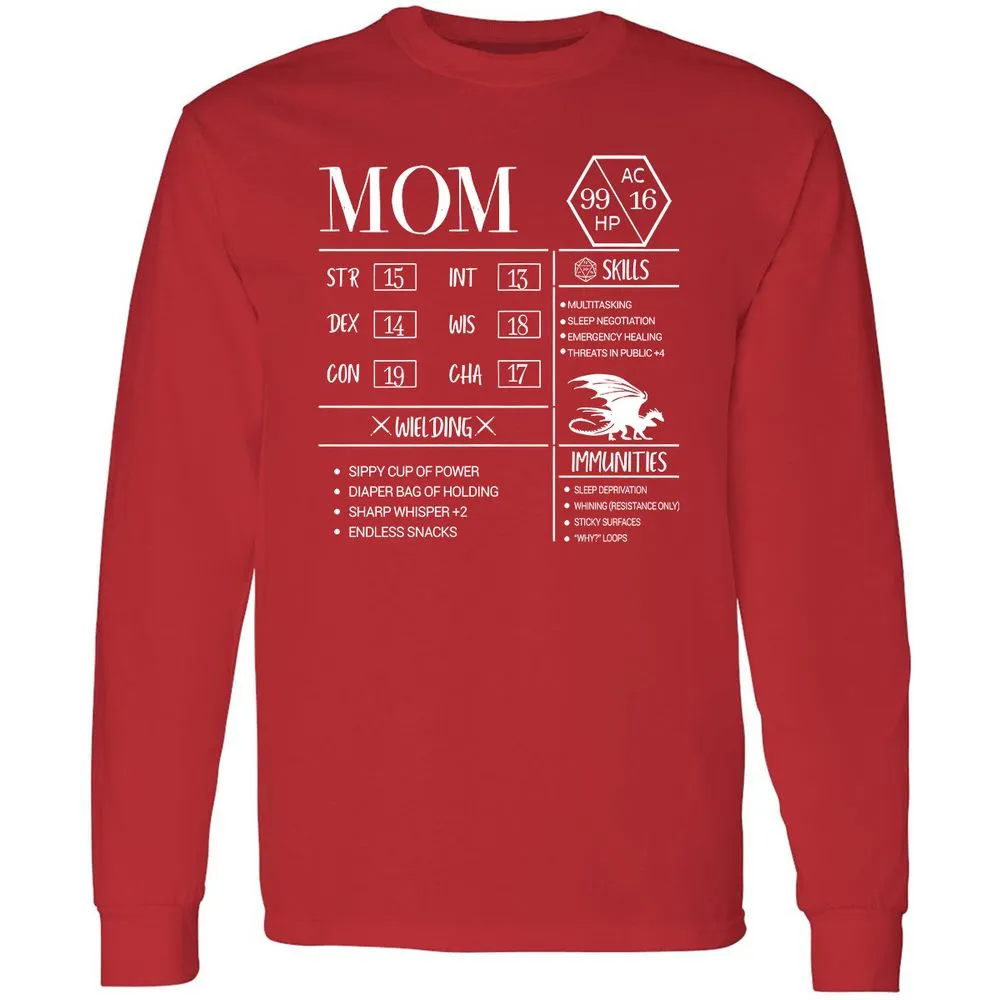 Mom New Long Sleeve T-Shirt - Red - 14