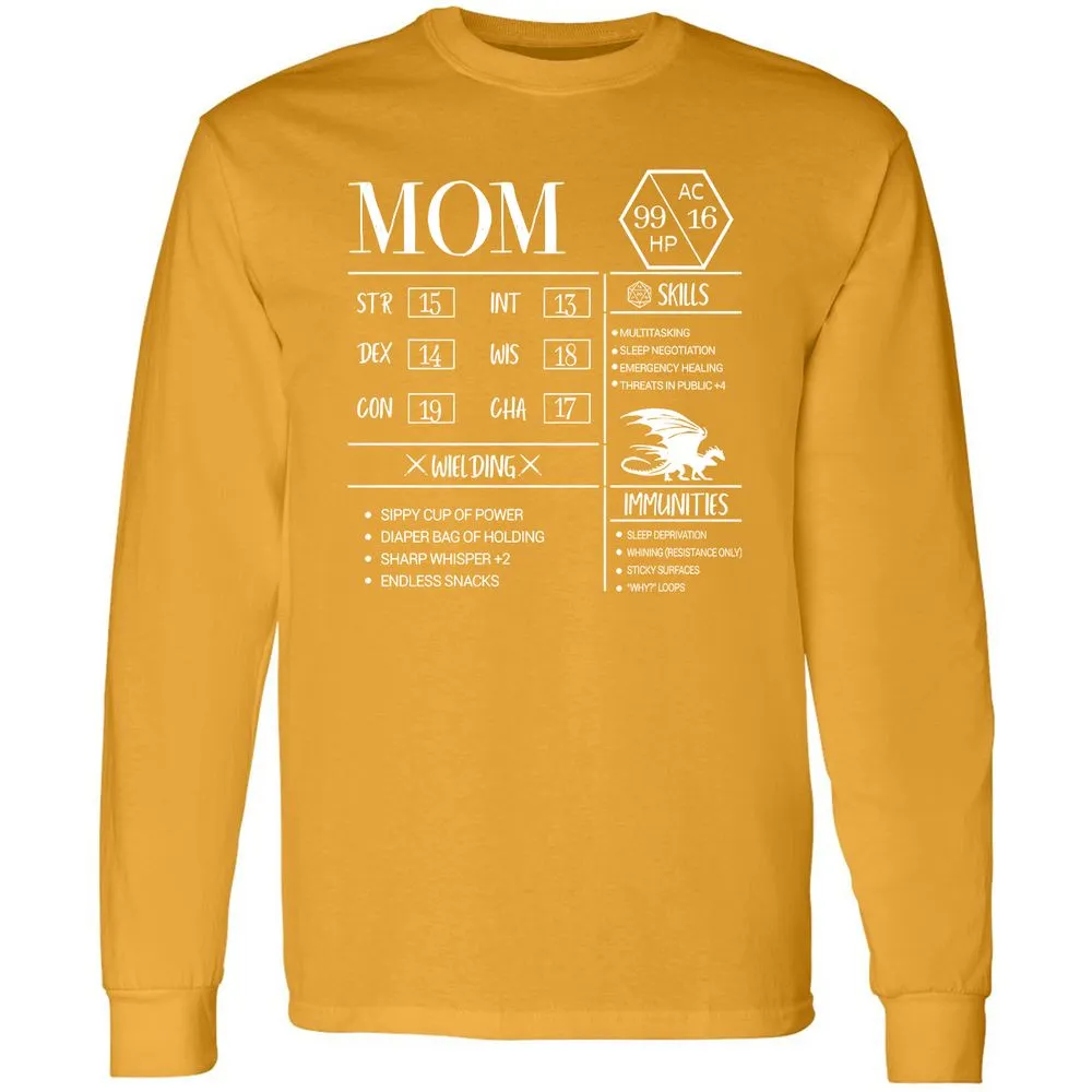 Mom New Long Sleeve T-Shirt - Gold - 9