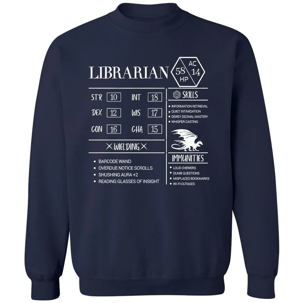 Librarian New Classic Unisex Sweatshirt - Navy - 2