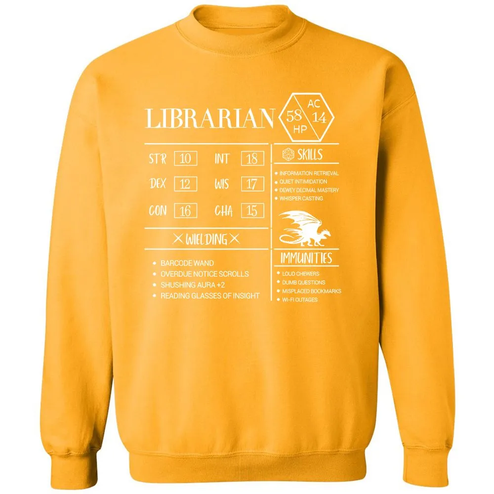 Librarian New Classic Unisex Sweatshirt - Gold - 11