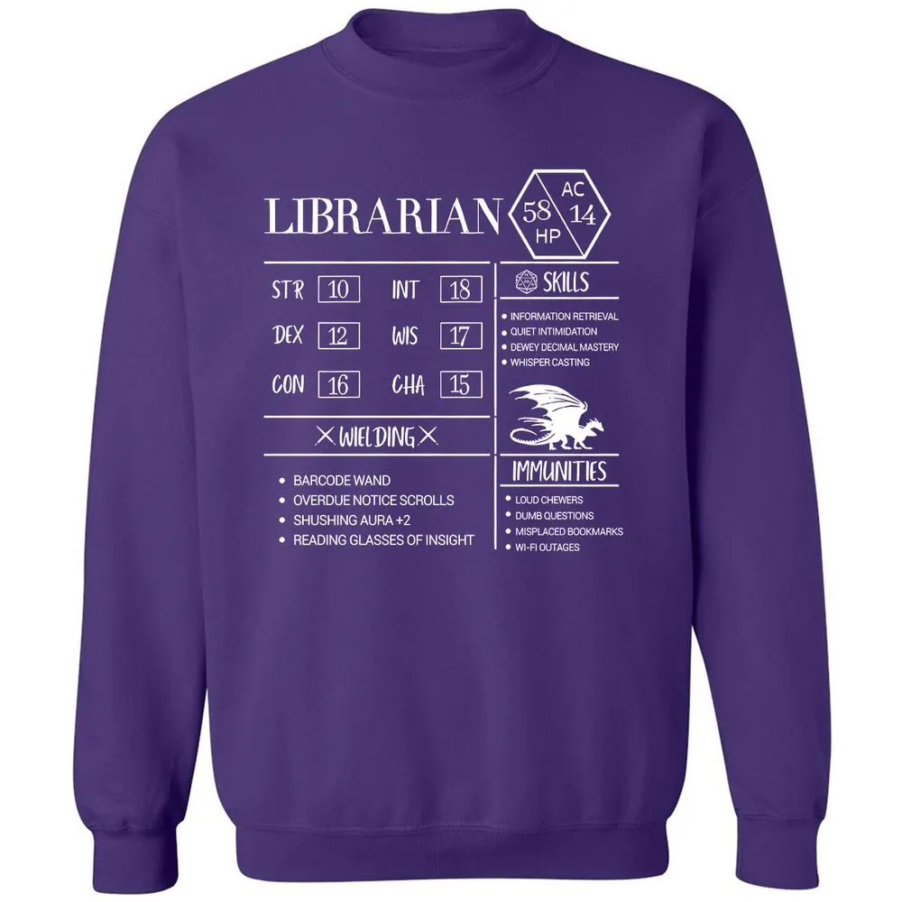 Librarian New Classic Unisex Sweatshirt - Purple - 6