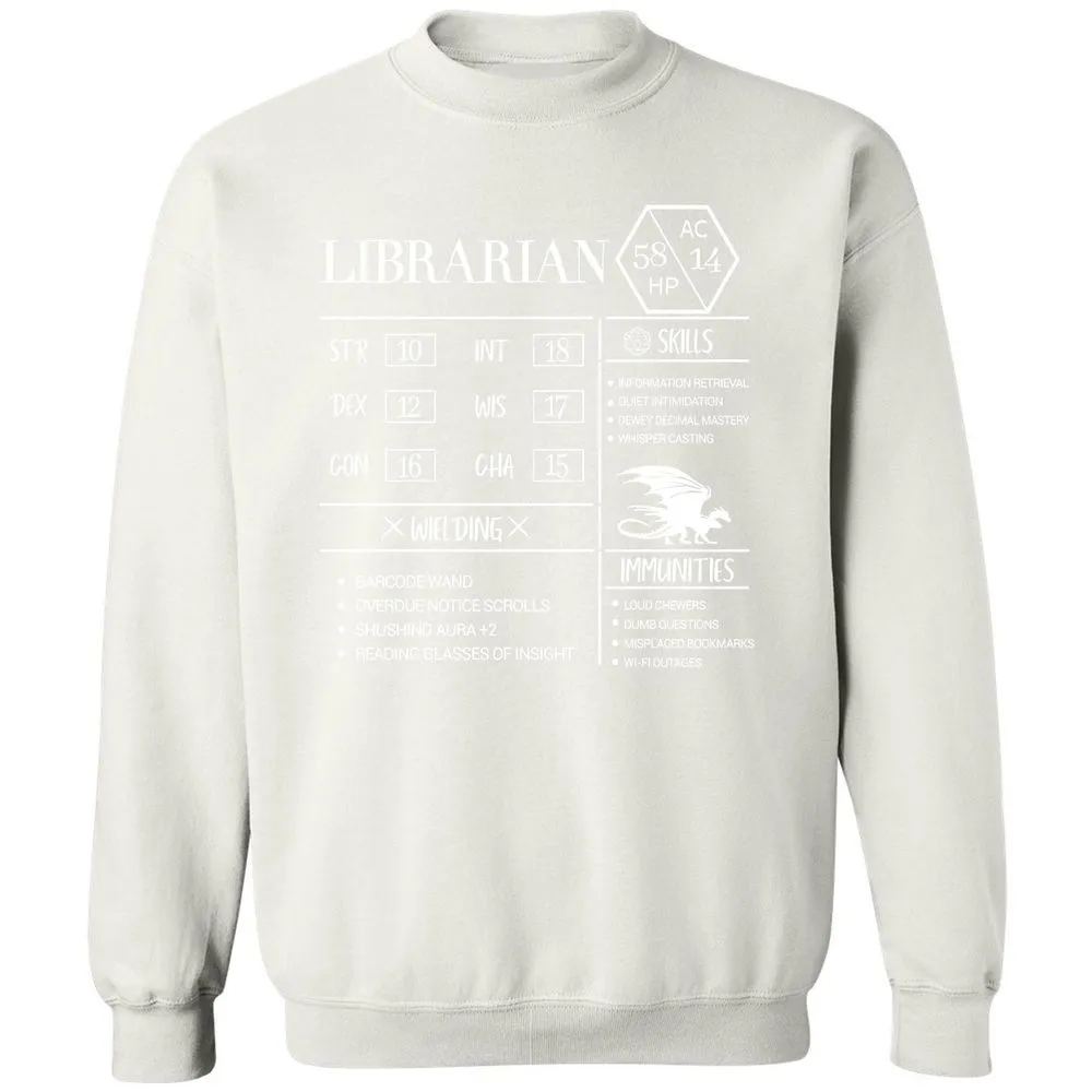 Librarian New Classic Unisex Sweatshirt - White - 12