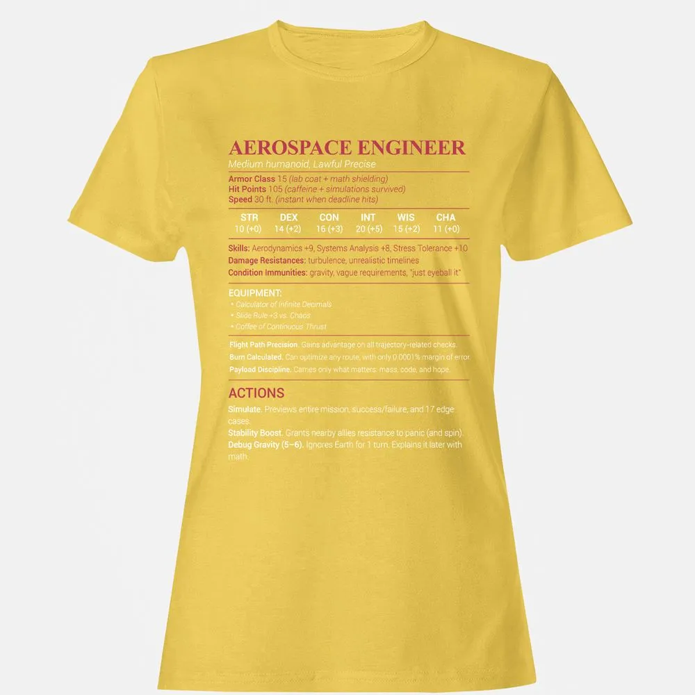 Aerospace Engineer Women's T-Shirt - Daisy - 4