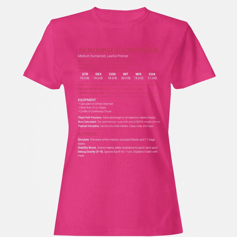 Aerospace Engineer Women's T-Shirt - Heliconia - 6