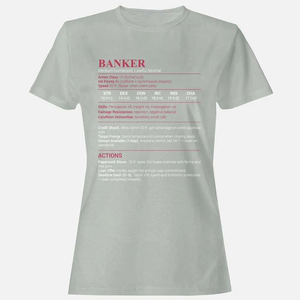 Banker Stats Women's T-Shirt - Ash - 2