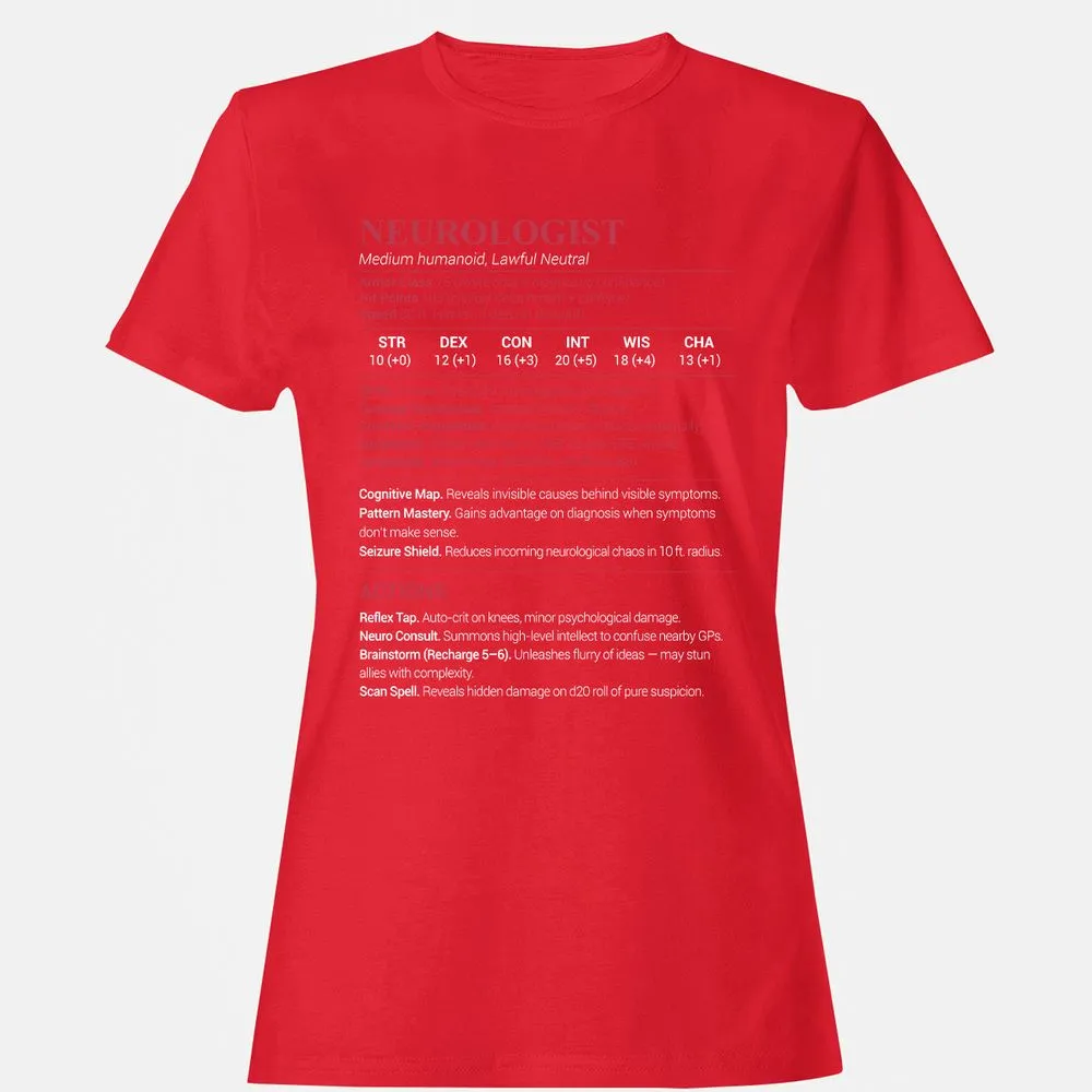 Neurologist Stats Women's T-Shirt - Red - 13