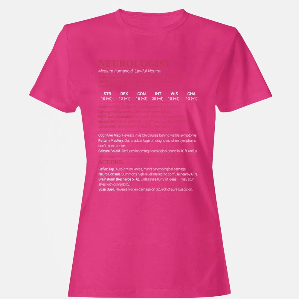 Neurologist Stats Women's T-Shirt - Heliconia - 6