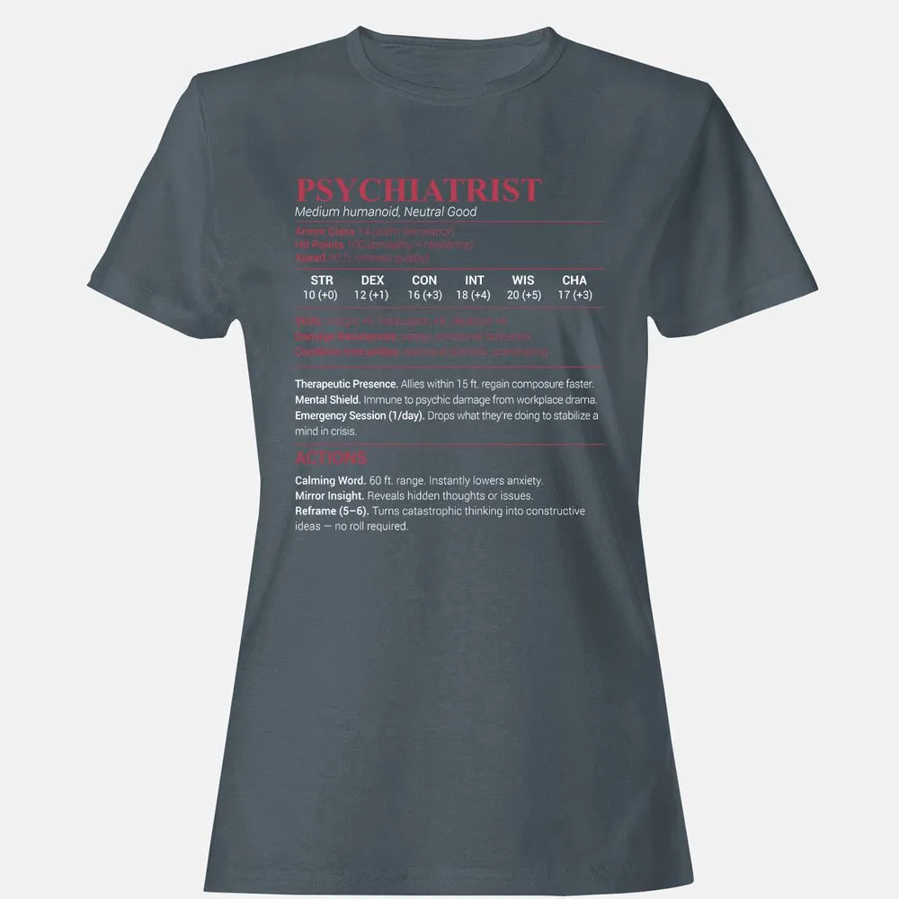 Psychiatrist Stats Women's T-Shirt - Charcoal - 3