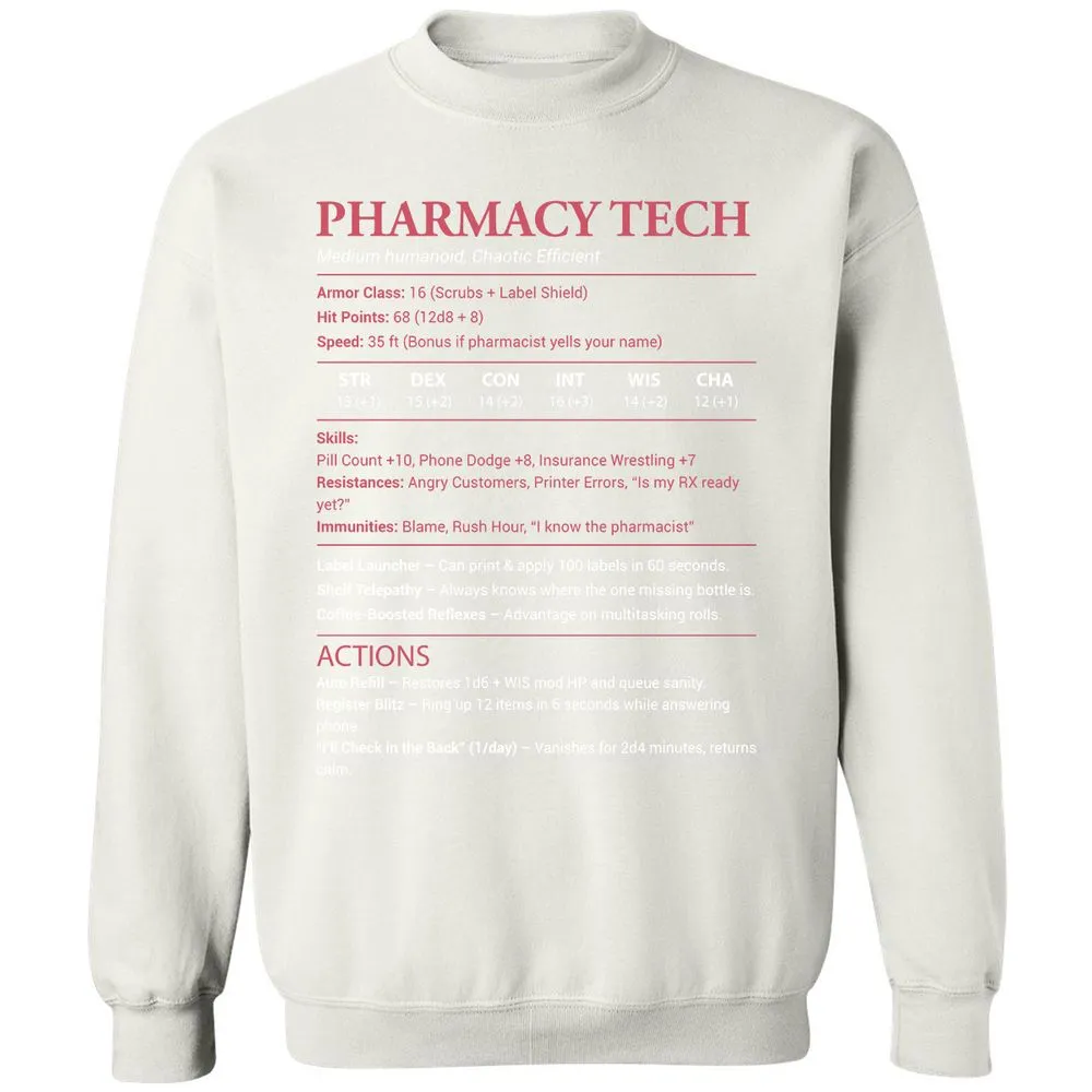 Pharmacy Tech Classic Unisex Sweatshirt - White - 12