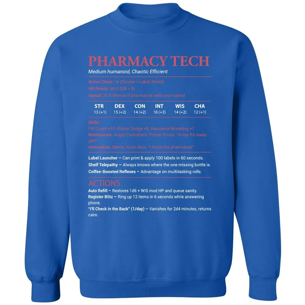 Pharmacy Tech Classic Unisex Sweatshirt - Royal - 9
