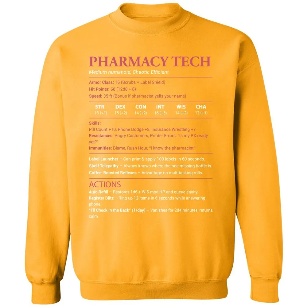Pharmacy Tech Classic Unisex Sweatshirt - Gold - 11