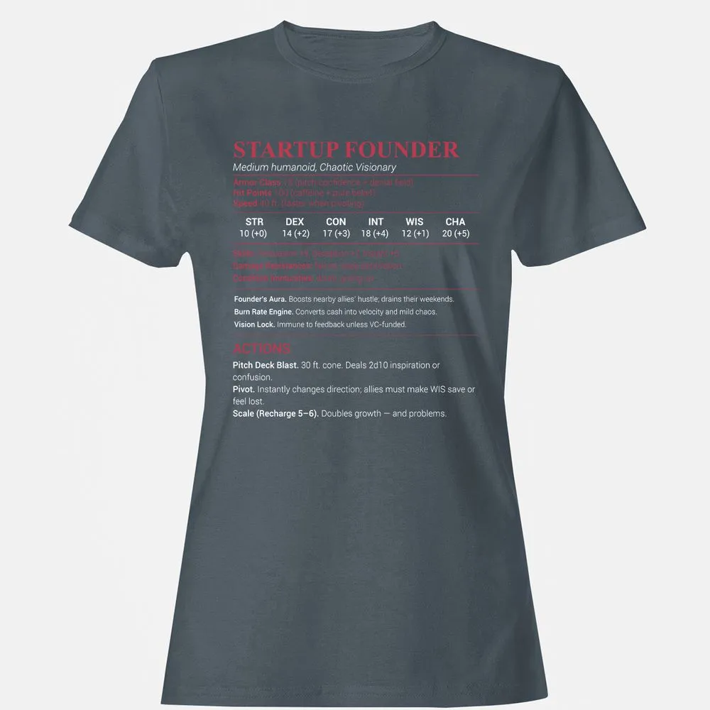 Startup Founder Women's T-Shirt - Charcoal - 3