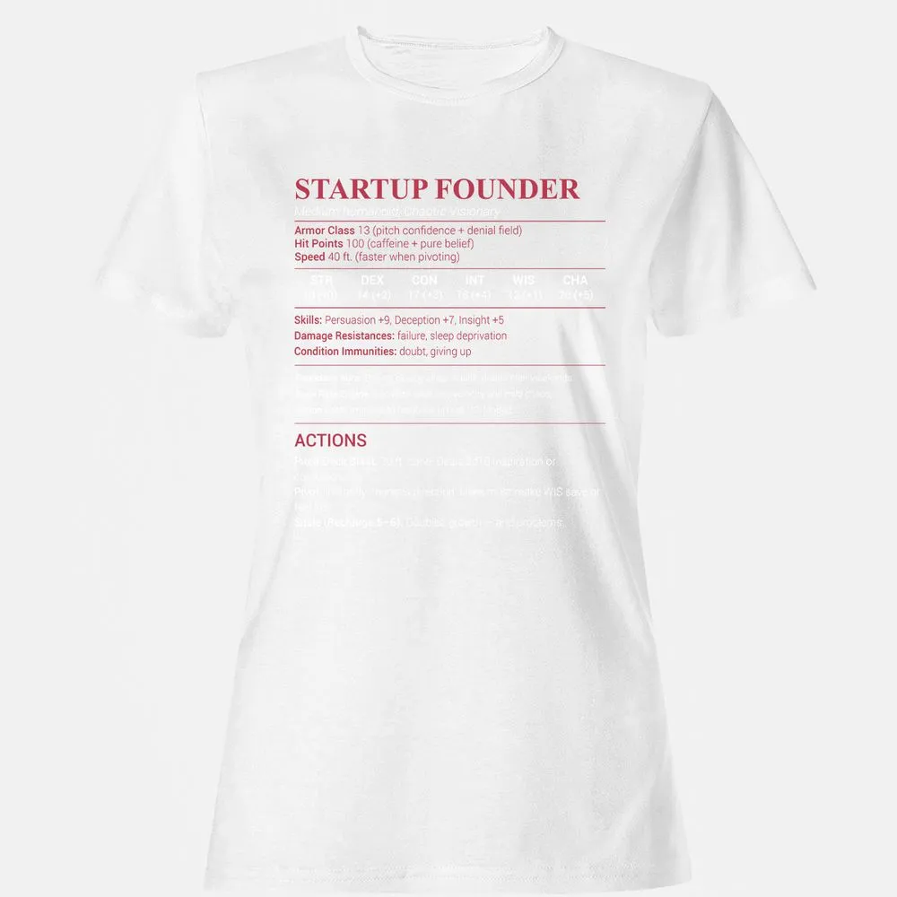 Startup Founder Women's T-Shirt - White - 16