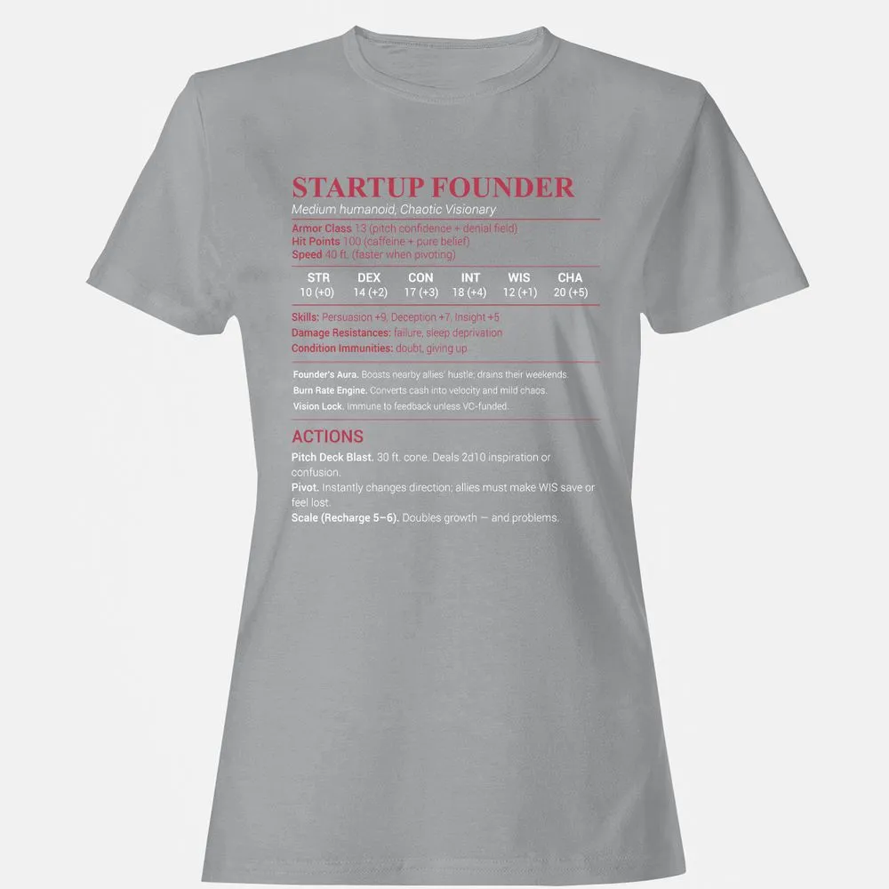 Startup Founder Women's T-Shirt - Sport Grey - 15