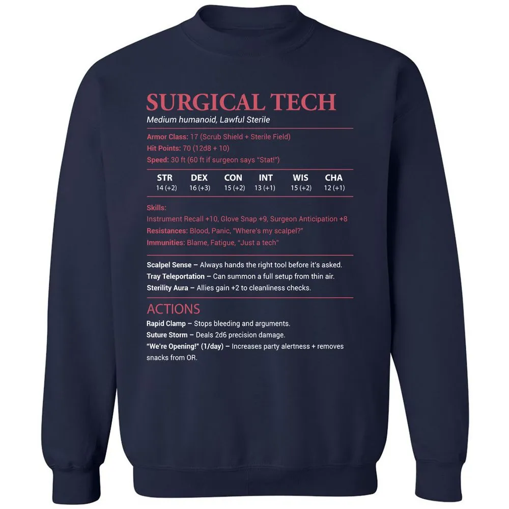 Surgical Tech Classic Unisex Sweatshirt - Navy - 2