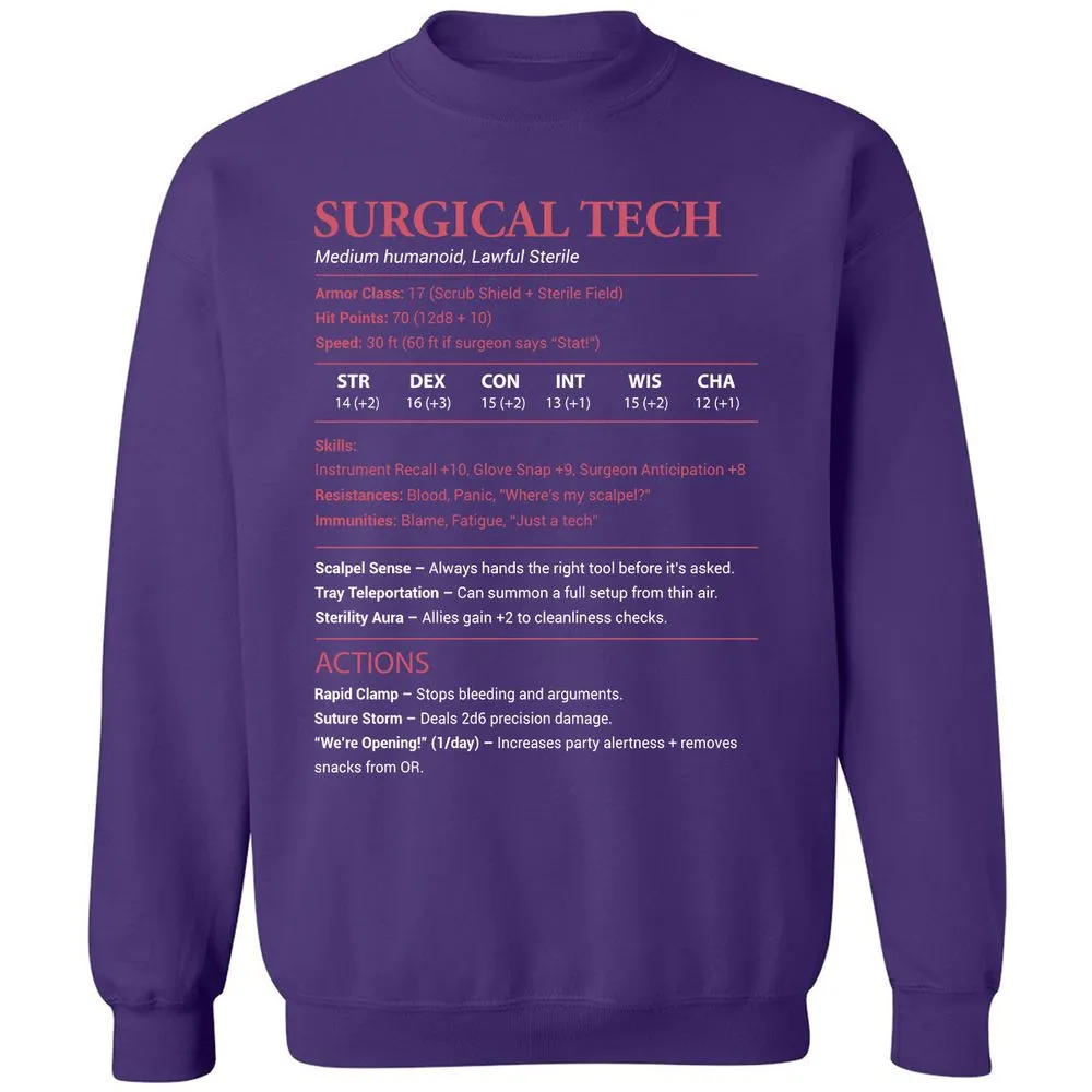 Surgical Tech Classic Unisex Sweatshirt - Purple - 6