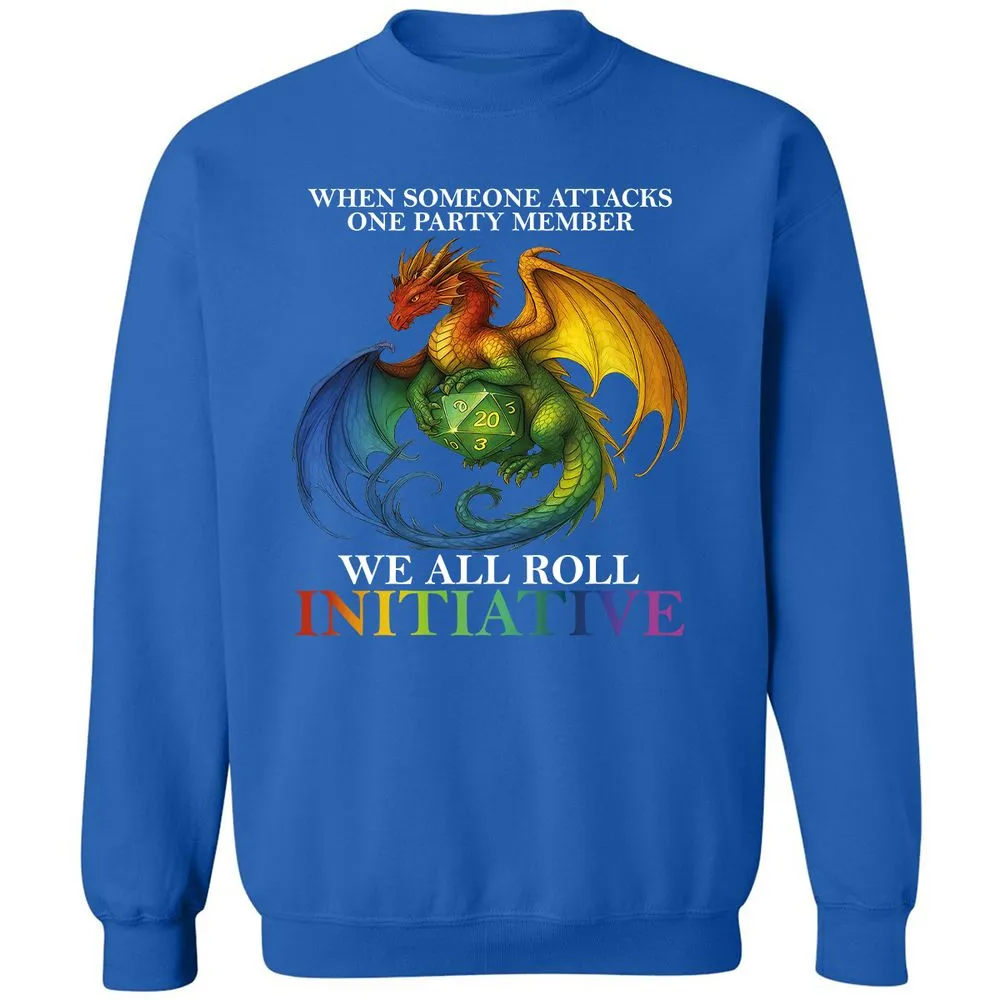 Dragon Roll For Initiative Classic Unisex Sweatshirt - Royal - 9
