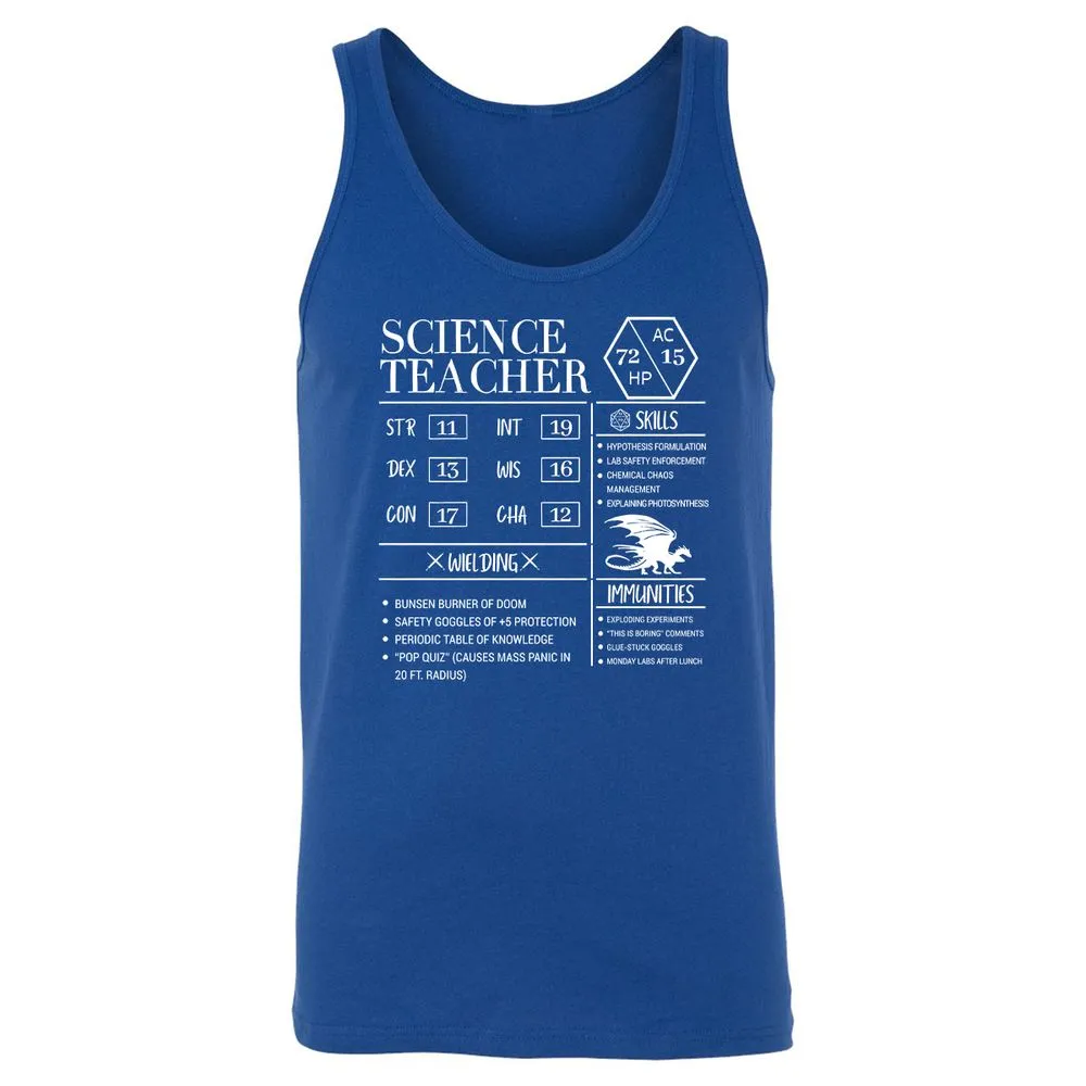Science Teacher New Unisex Jersey Tank - True Royal - 13