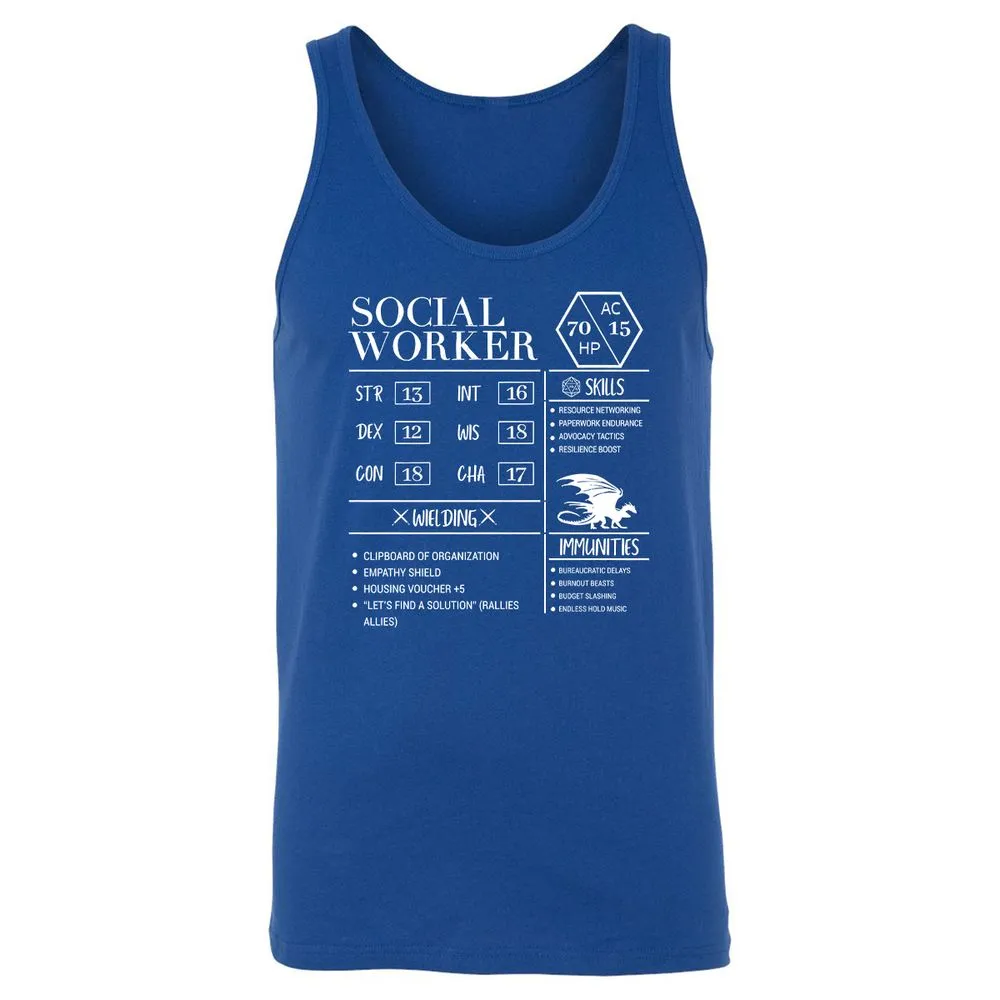 Social Worker New Unisex Jersey Tank - True Royal - 13