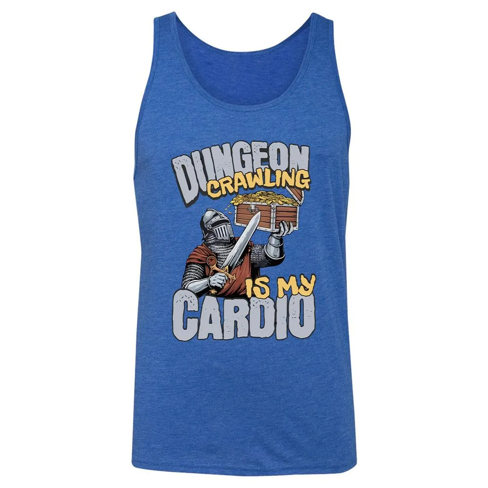 Dungeon Crawling Is My Cardio Unisex Jersey Tank - True Royal Triblend - 12