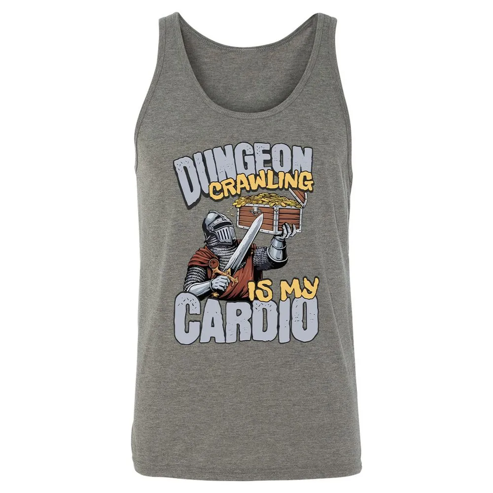 Dungeon Crawling Is My Cardio Unisex Jersey Tank - Grey Triblend - 8