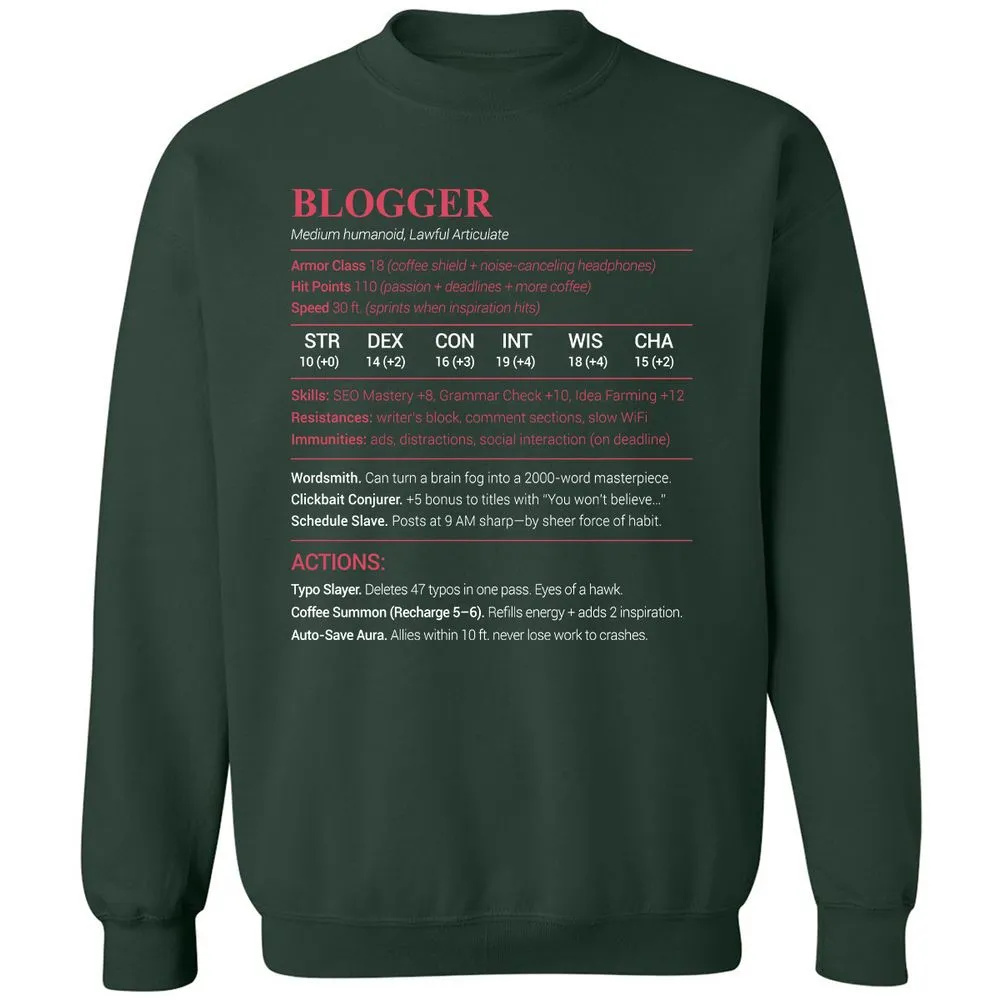 Blogger Classic Unisex Sweatshirt - Forest Green - 4