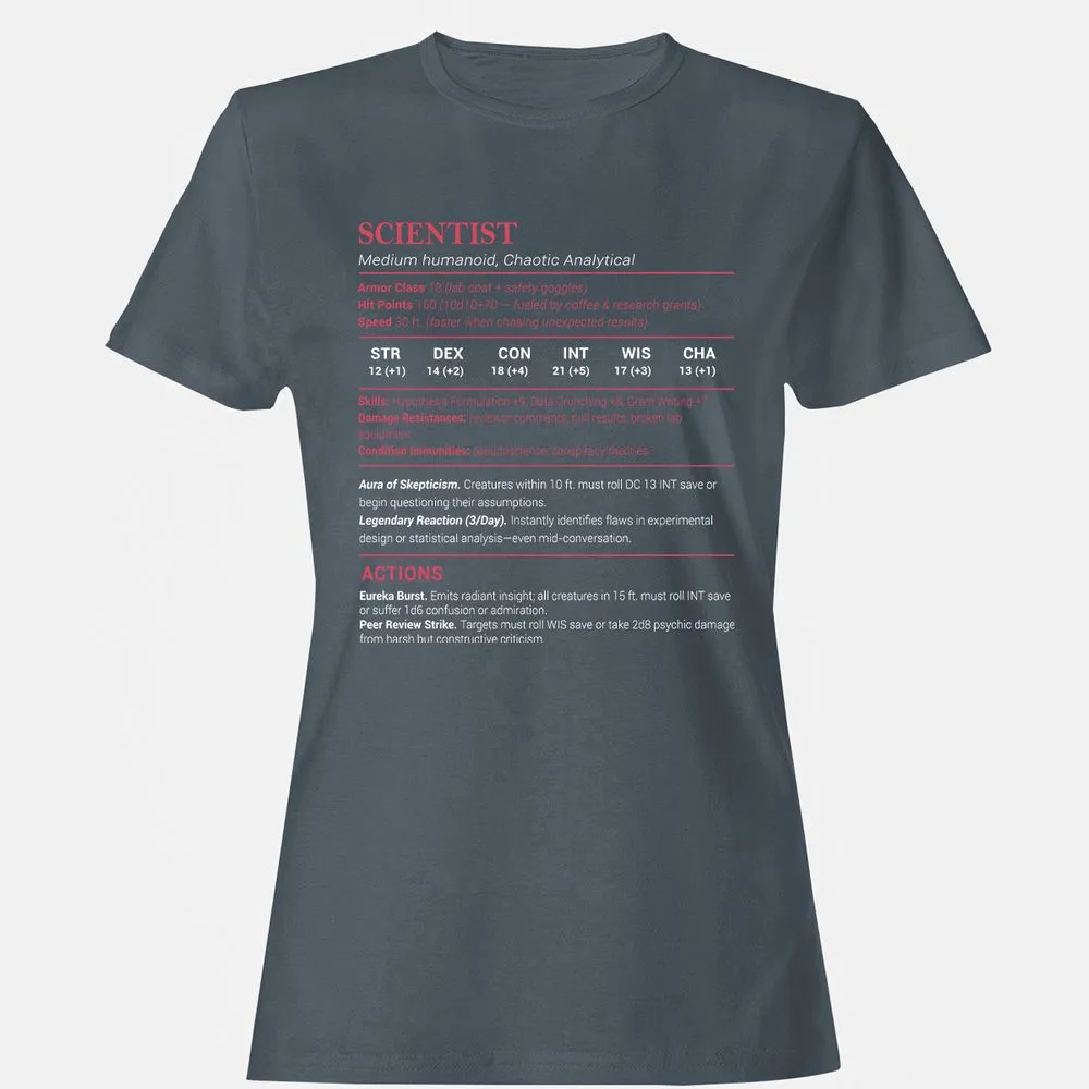 Scientist Stats Women's T-Shirt - Charcoal - 3