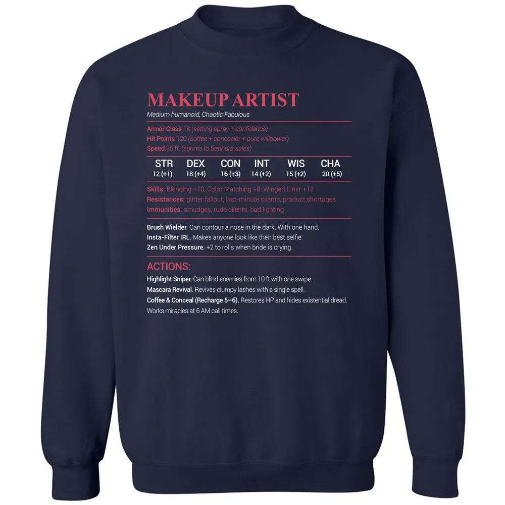 Makeup Artist Classic Unisex Sweatshirt - Navy - 2