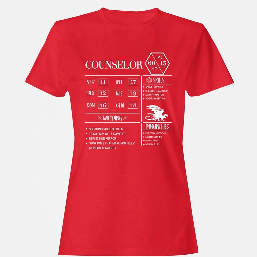 Counselor New Women's T-Shirt - Red - 13