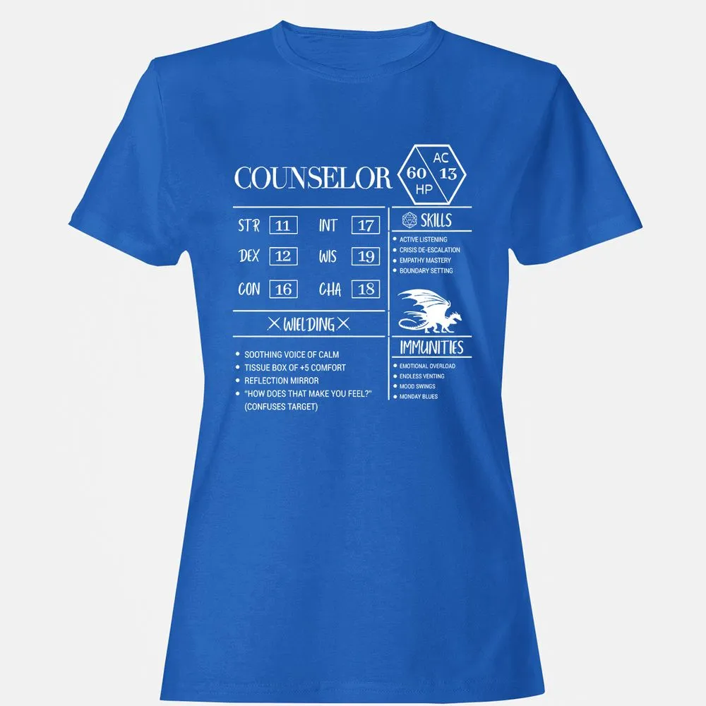 Counselor New Women's T-Shirt - Royal - 14