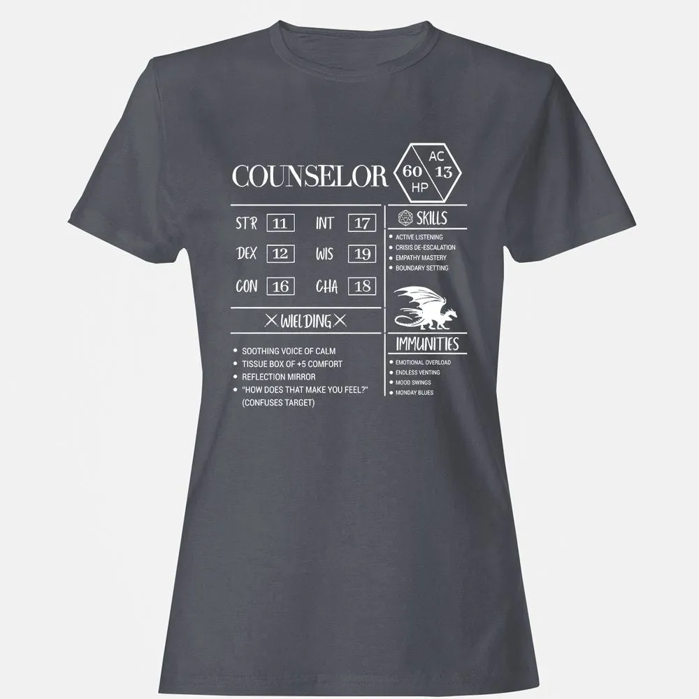 Counselor New Women's T-Shirt - Dark Heather - 5