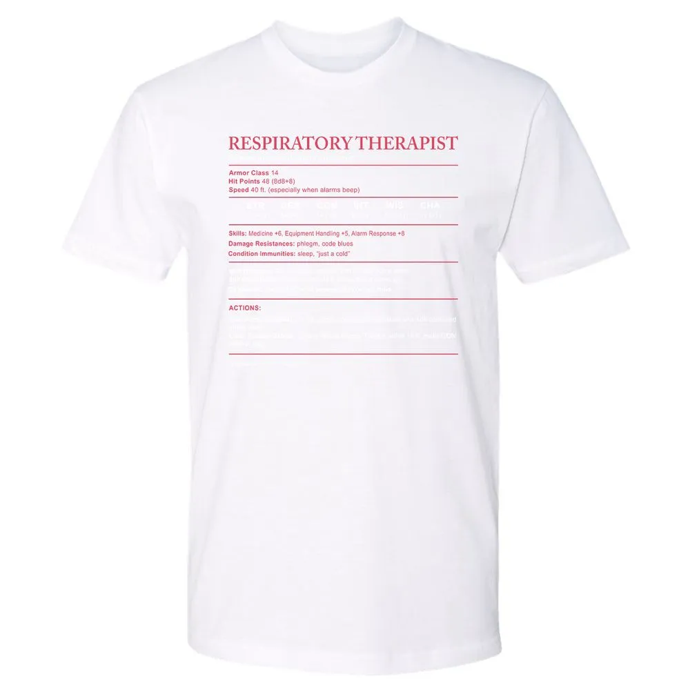 Respiratory Therapist Premium Unisex T-Shirt - White - 4