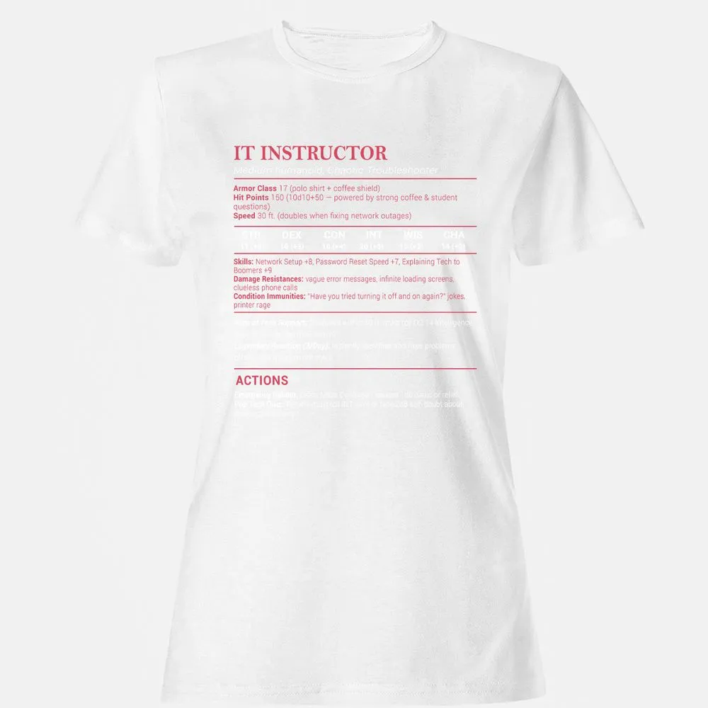 IT Instructor Women's T-Shirt - White - 16