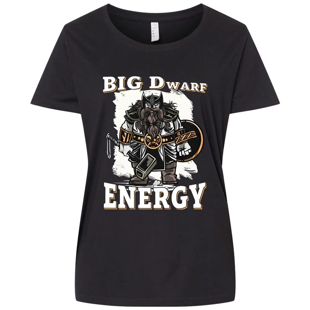 Big Dwarf Energy Ladies Curvy Jersey - Blended Black - 1