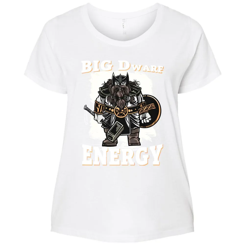 Big Dwarf Energy Ladies Curvy Jersey - White - 6