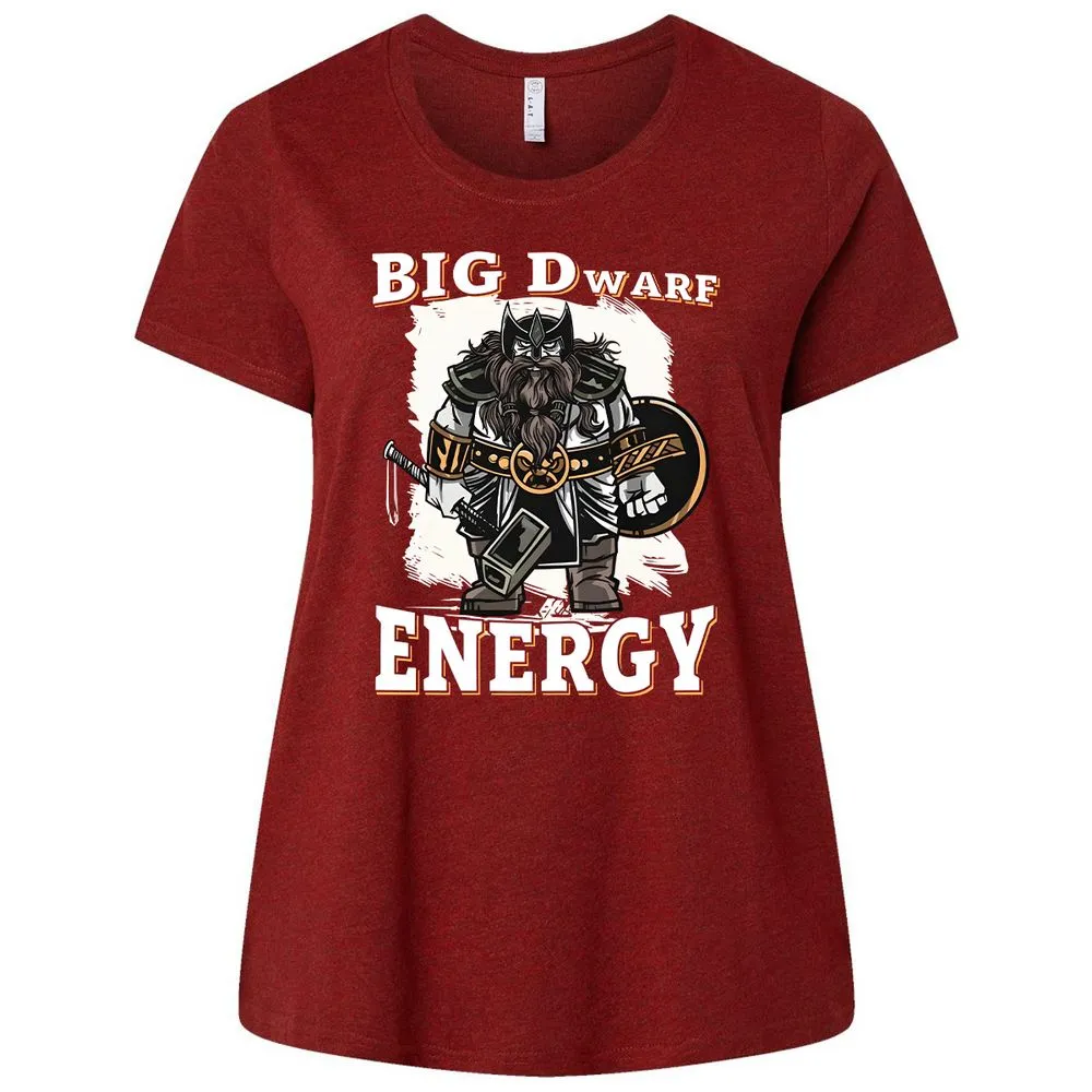 Big Dwarf Energy Ladies Curvy Jersey - Cardinal - 10