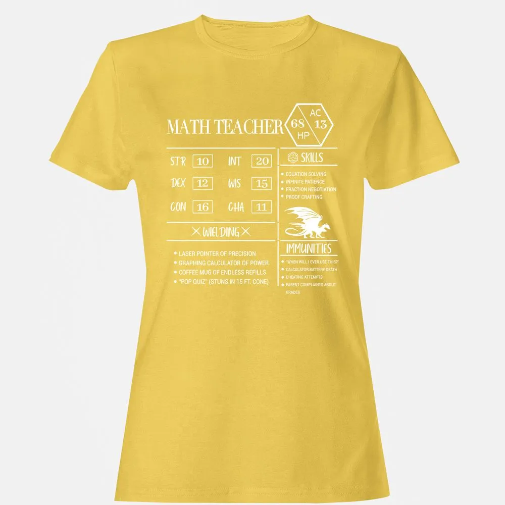 Math Teacher New Women's T-Shirt - Daisy - 4