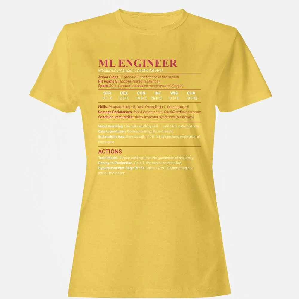 ML Engineer Women's T-Shirt - Daisy - 4
