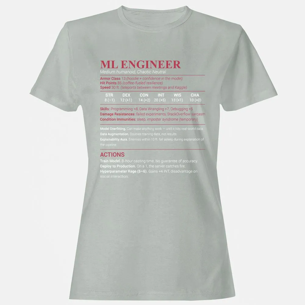 ML Engineer Women's T-Shirt - Ash - 2