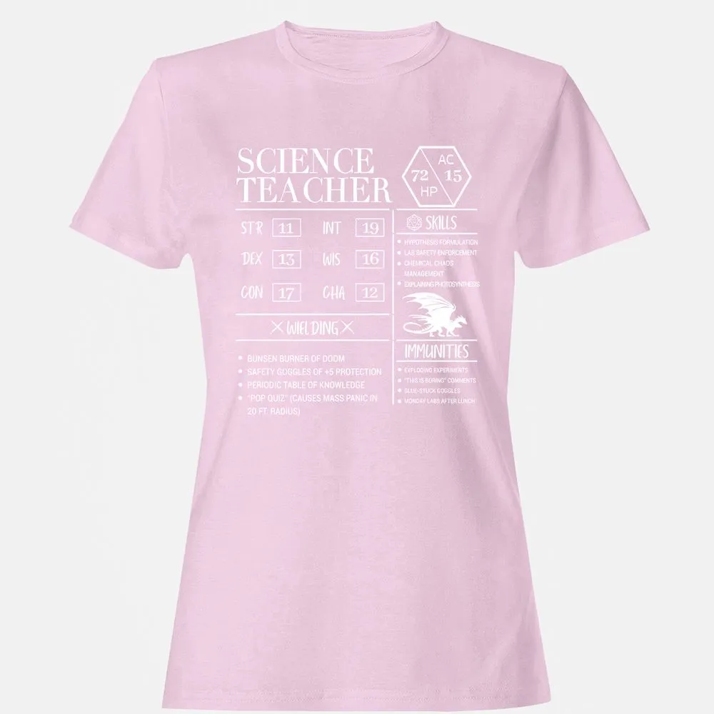 Science Teacher New Women's T-Shirt - Light Pink - 9