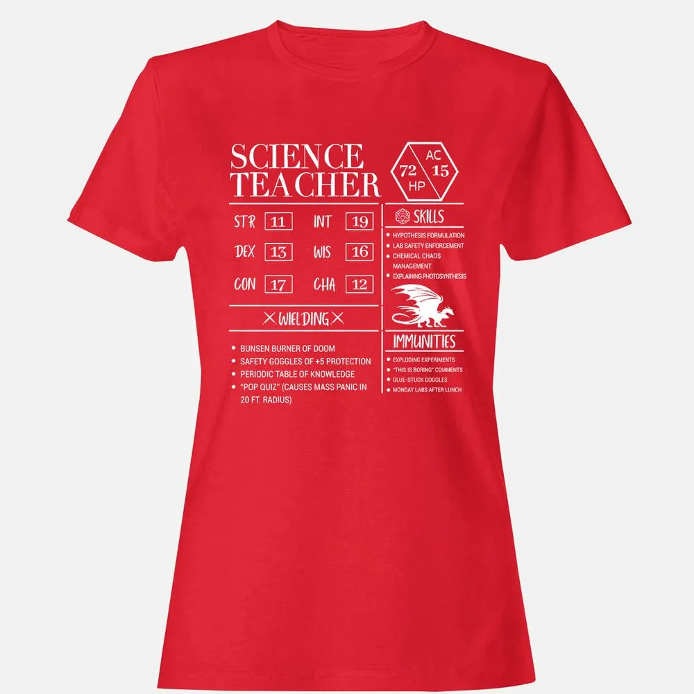 Science Teacher New Women's T-Shirt - Red - 13