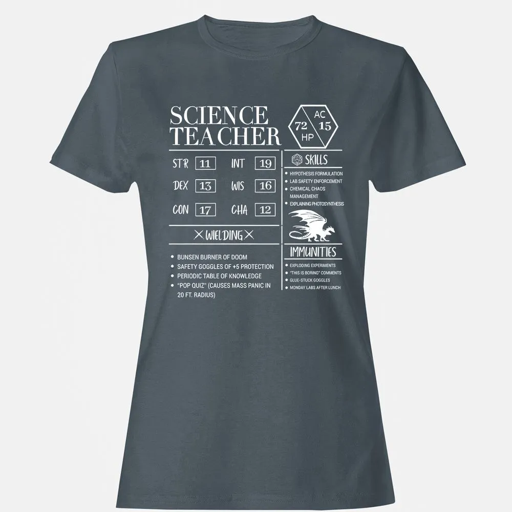 Science Teacher New Women's T-Shirt - Charcoal - 3