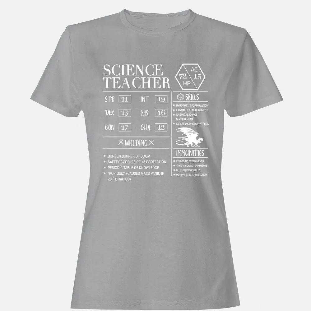 Science Teacher New Women's T-Shirt - Sport Grey - 15